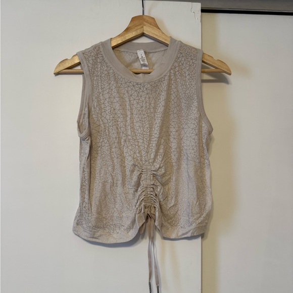lululemon athletica Tops - Lululemon Athletica Textured Cream Tank Top
